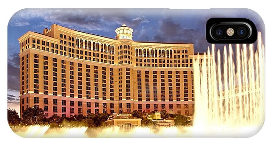 Kate Mckenna iPhone X Case featuring the photograph Bellagio Las Vegas by Kate McKenna