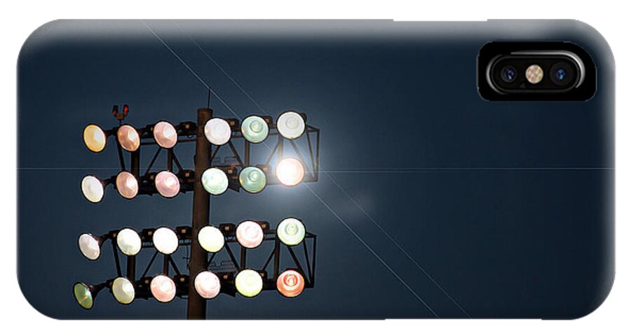 Lights iPhone X Case featuring the photograph Beneath Friday Night Lights by Trish Mistric