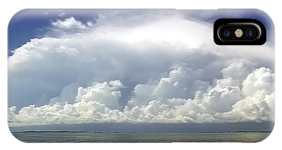 Duane Mccullough iPhone X Case featuring the photograph Big Thunderstorm over the Bay by Duane McCullough
