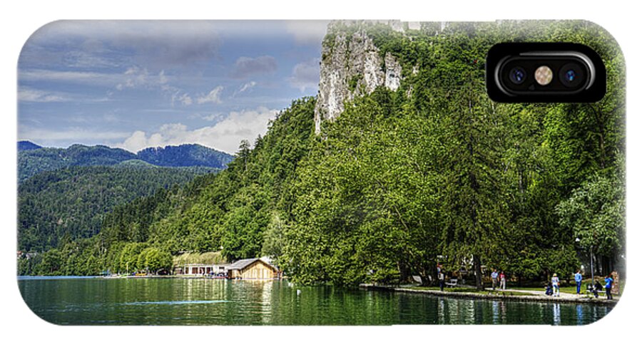 Slovenia iPhone X Case featuring the photograph Bled Castle by Uri Baruch
