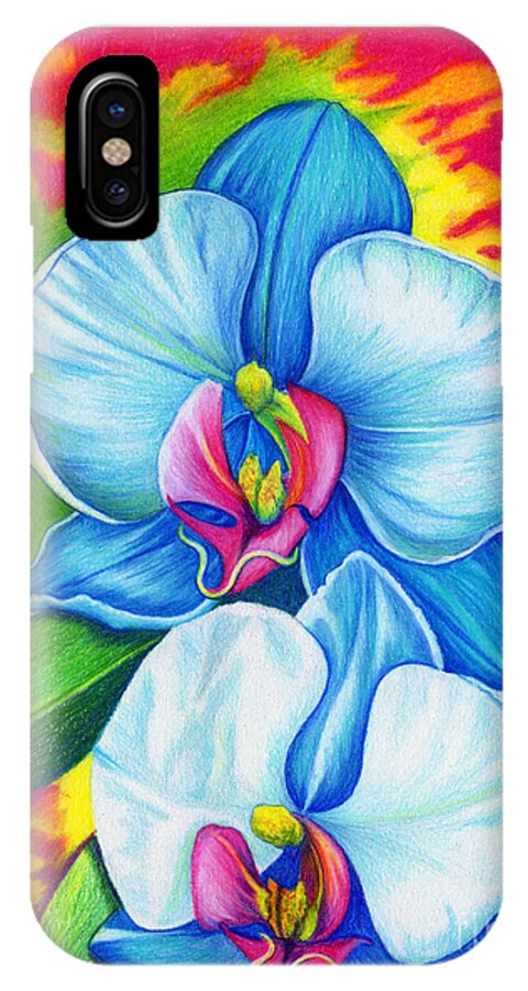 Bliss iPhone X Case featuring the painting Bliss by Nancy Cupp