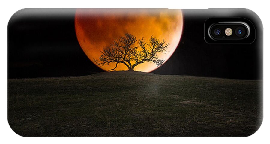 4-15-2014 iPhone X Case featuring the photograph Blood Moon by Aaron J Groen