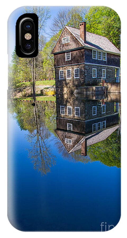 Cornish iPhone X Case featuring the photograph Blow Me Down Mill Cornish New Hampshire by Edward Fielding
