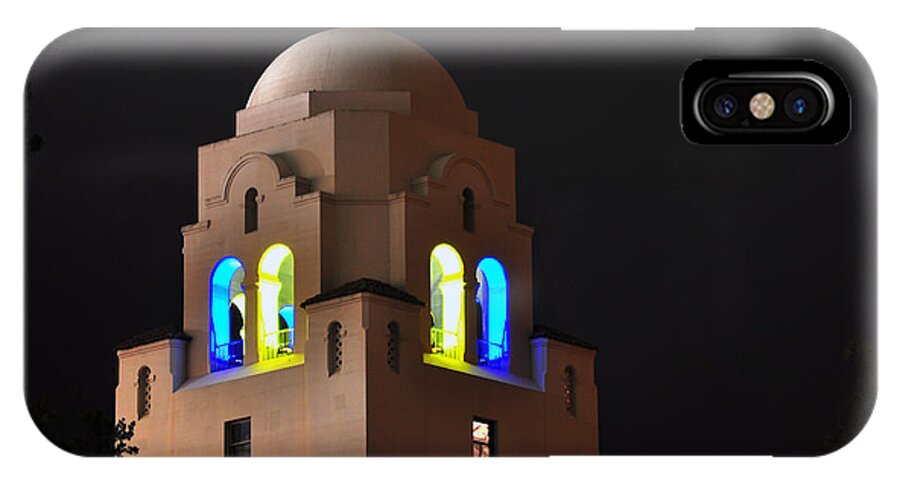 Bay Area iPhone X Case featuring the photograph Blue and Gold I-House Dome by Joel Thai