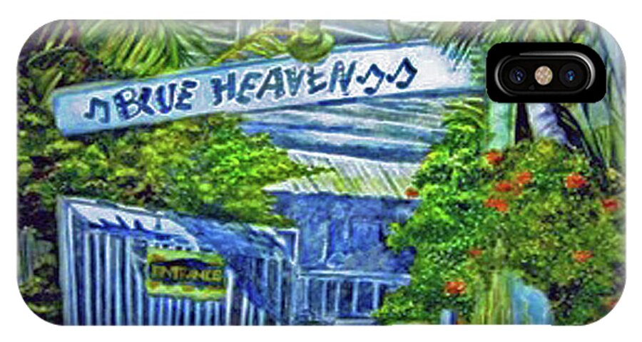 Key West iPhone X Case featuring the painting Blue Heaven Key West by Kandy Cross