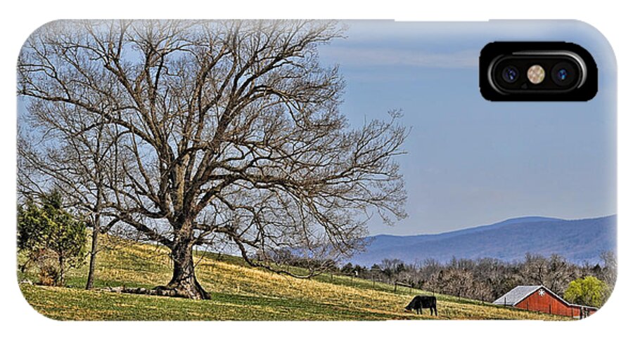 Blue Ridge Mountains iPhone X Case featuring the photograph Blue Ridge Farm by Lara Ellis