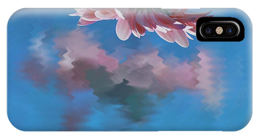 Blushing Pink Bloom iPhone X Case featuring the digital art Blushing Pink Bloom by Barbara St Jean