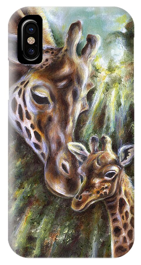 Animal iPhone X Case featuring the painting Bond by Hiroko Sakai
