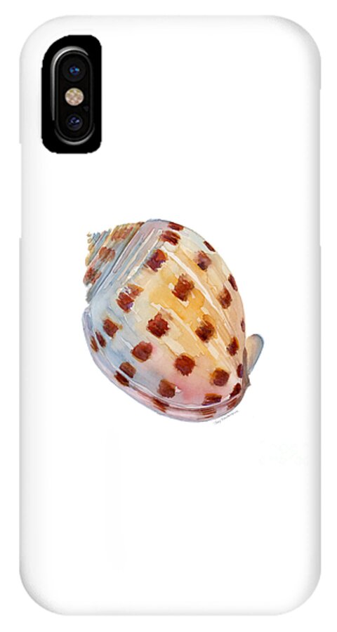 Shell iPhone X Case featuring the painting Bonnet Shell by Amy Kirkpatrick
