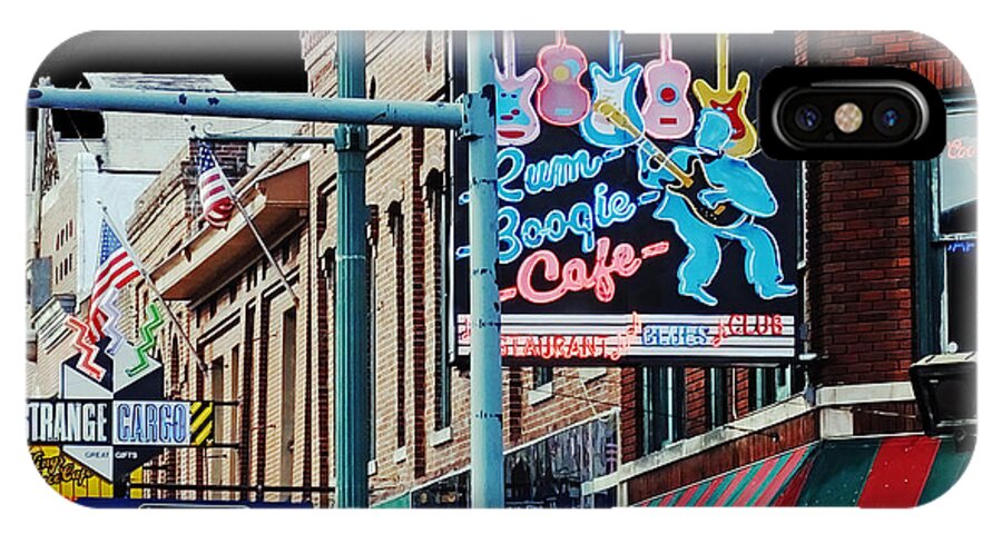 Beale St iPhone X Case featuring the digital art Boogie on Beale St Memphis TN by Lizi Beard-Ward
