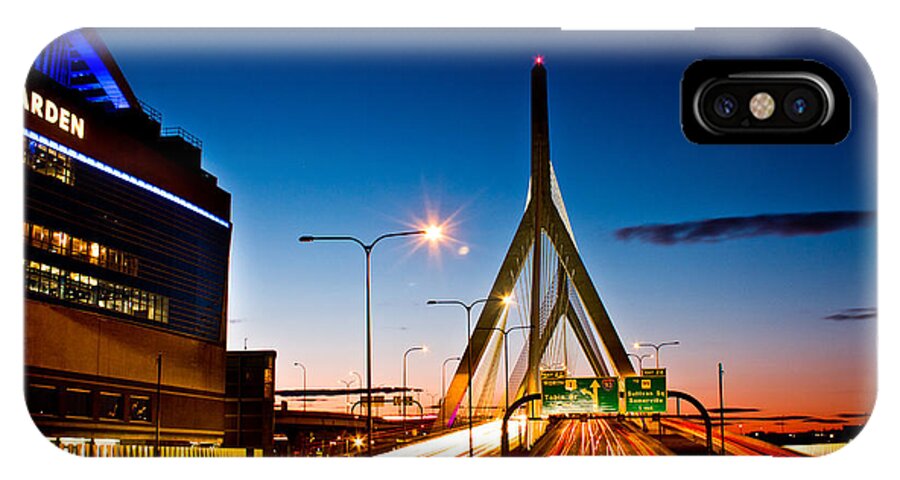 Boston iPhone X Case featuring the photograph Boston Garden and Bunker Hill Bridge by John McGraw