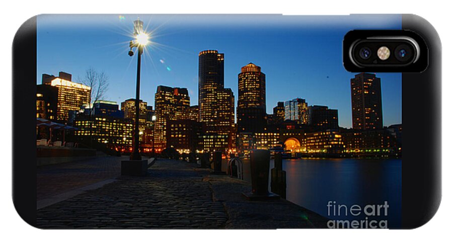 Boston Harbour Harbor Hdr Quay Dock Massachusetts iPhone X Case featuring the photograph Boston Harbour by Richard Gibb