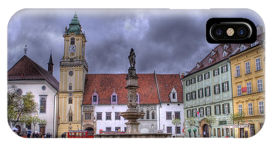 Bratislava iPhone X Case featuring the photograph Bratislava Old Town Hall by Juli Scalzi