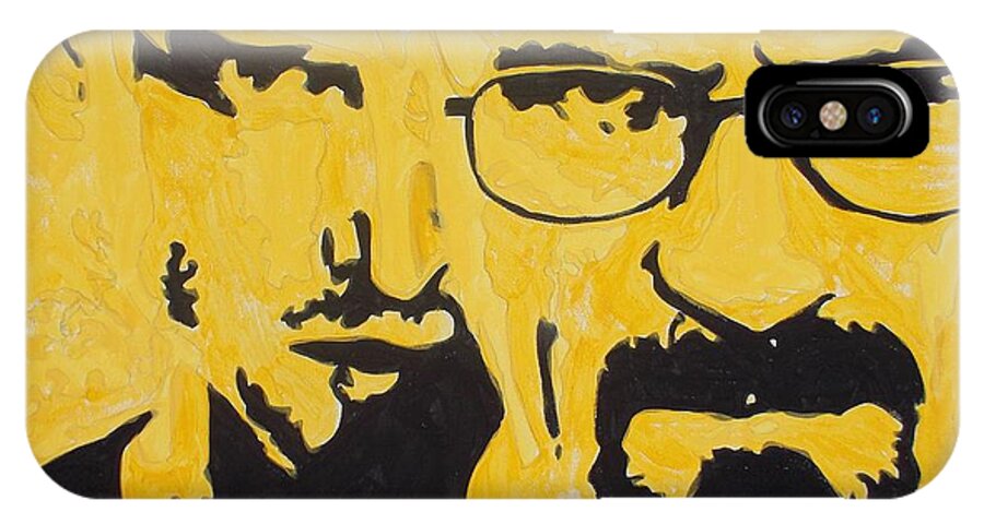 Breaking Bad iPhone X Case featuring the painting Breaking Bad Yellow by Marisela Mungia