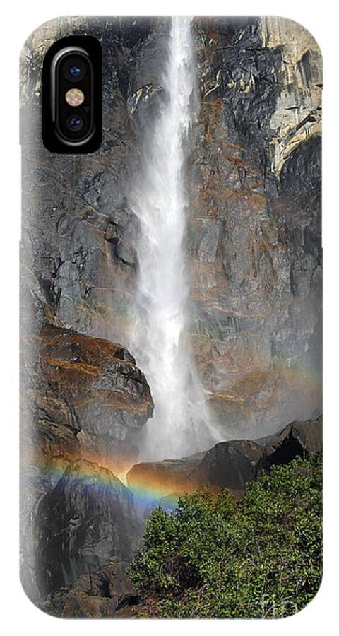 Yosemite National Park iPhone X Case featuring the photograph Bridalveil Falls No Sky by Debra Thompson