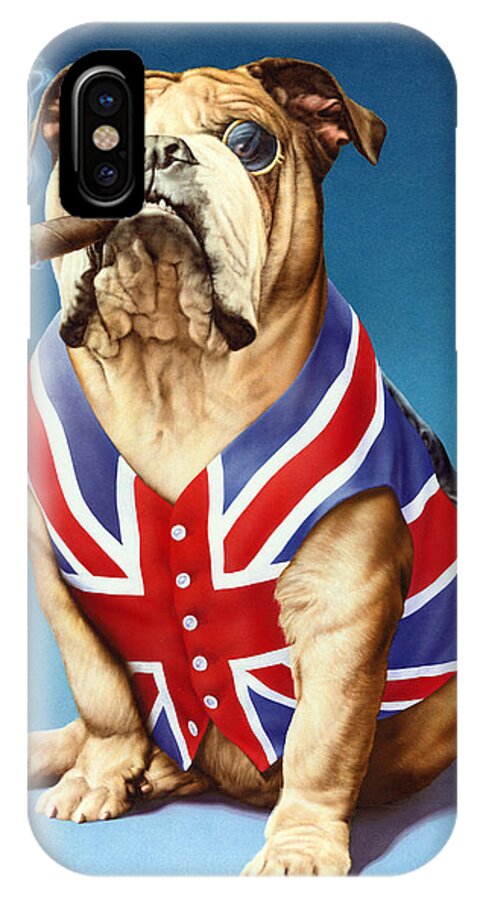 British iPhone X Case featuring the photograph British Bulldog by MGL Meiklejohn Graphics Licensing