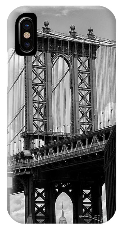 America iPhone X Case featuring the photograph Manhattan Bridge NYC by Peter Dang