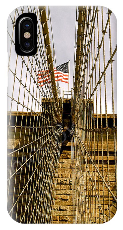 Brooklyn iPhone X Case featuring the photograph Brooklyn Bridge by Roseann Errigo