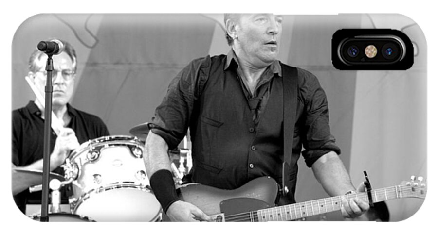 Bruce Springsteen iPhone X Case featuring the photograph Bruce Springsteen 3 by William Morgan
