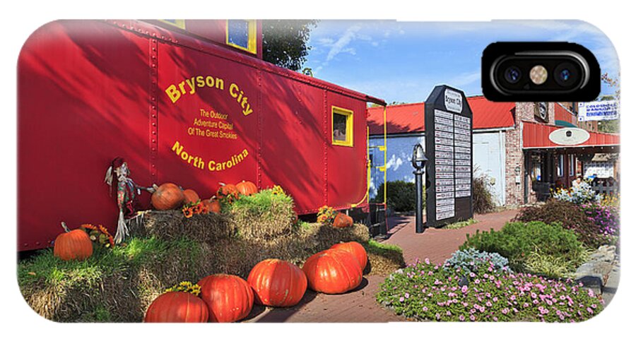 Bryson iPhone X Case featuring the photograph Bryson City North Carolina in the Fall by Jill Lang