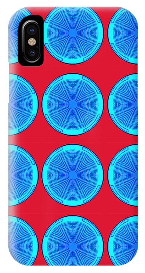 Circles iPhone X Case featuring the painting Bubbles Minty Blue Poster by Robert R Splashy Art Abstract Paintings