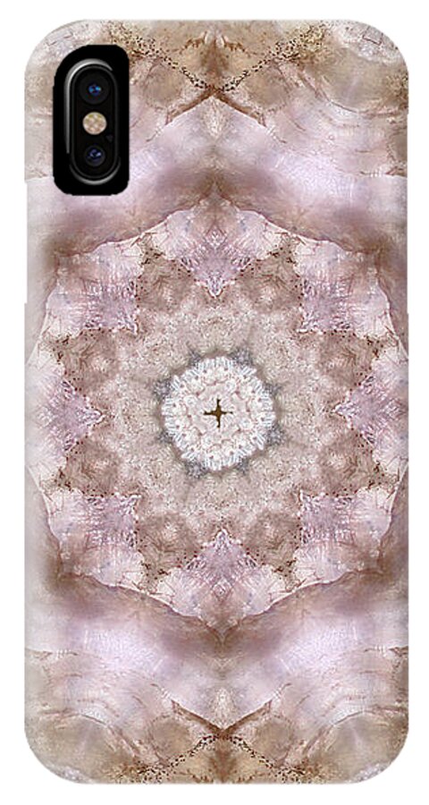 Auralite 23 Crystal iPhone X Case featuring the mixed media Buddha Blessing by Alicia Kent