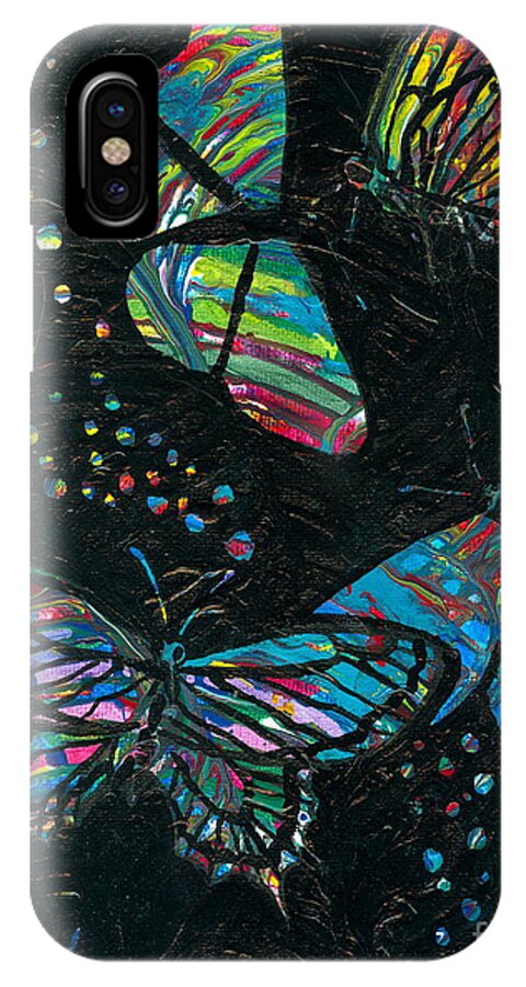 Butterflies iPhone X Case featuring the painting Butterfly Beauties by Denise Hoag