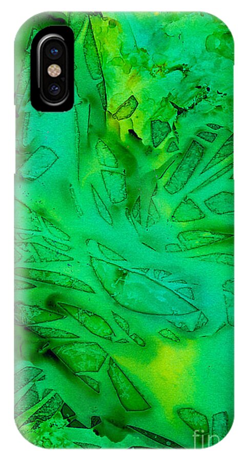 Watercolor iPhone X Case featuring the painting Cabbage Patch by Alene Sirott-Cope