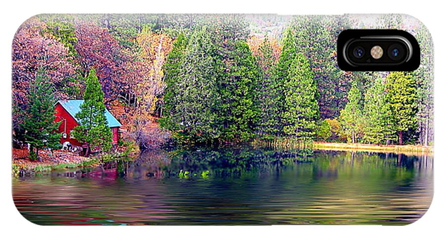 Cabin iPhone X Case featuring the photograph Cabin On The Lake by Joyce Dickens