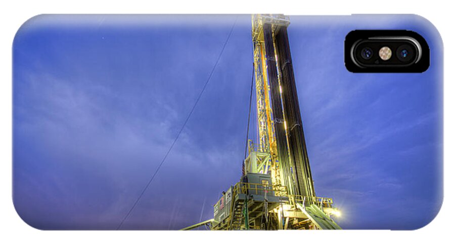 Oil Rig iPhone X Case featuring the photograph Cac003-78 by Cooper Ross