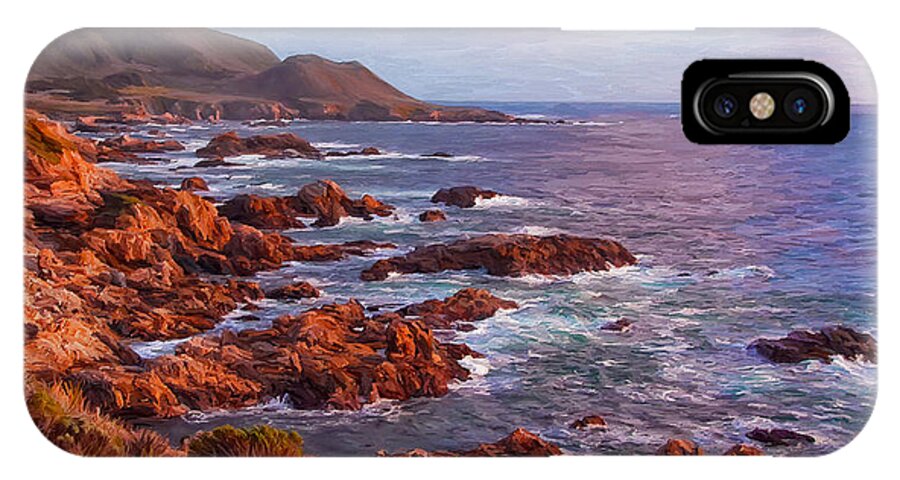 California iPhone X Case featuring the painting California Coast by Michael Pickett