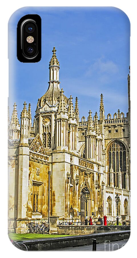 Travel iPhone X Case featuring the photograph Cambridge's King College by Elvis Vaughn