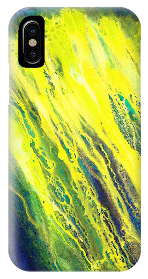 Abstract iPhone X Case featuring the painting Canopus by Lynda Hoffman-Snodgrass