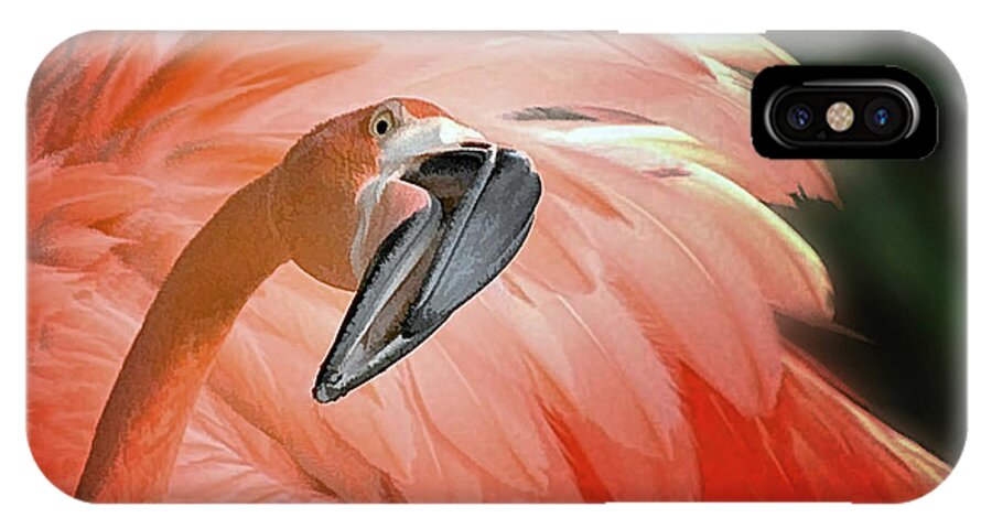 Flamingo iPhone X Case featuring the photograph Caribbean Flamingo by Carol Eade