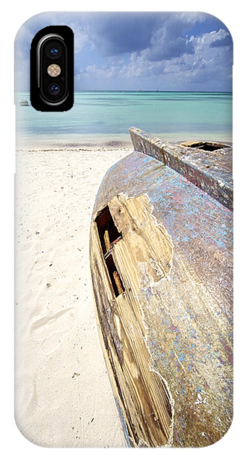 Aruba iPhone X Case featuring the photograph Caribbean Shipwreck by David Letts