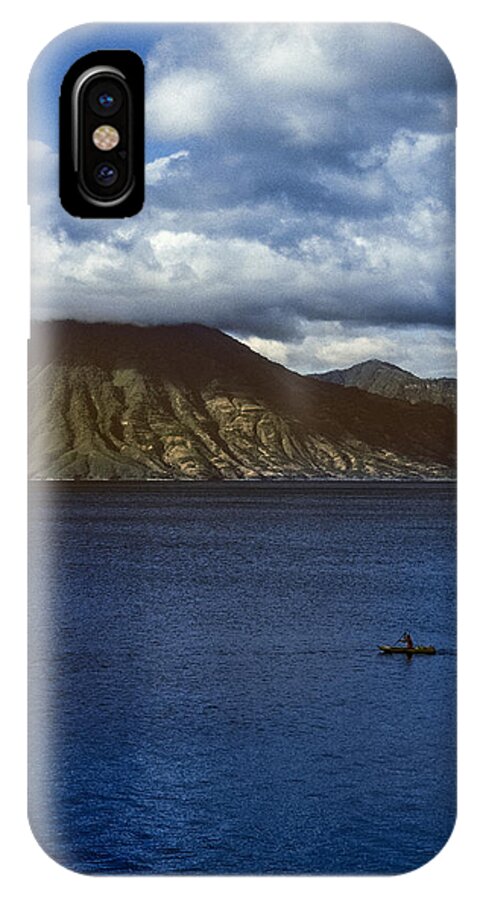 Avocado Boat iPhone X Case featuring the photograph Cayuco on Lake Atitlan by Tina Manley