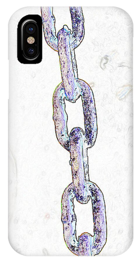 Chain iPhone X Case featuring the photograph Chains That Bind by Rhonda McDougall