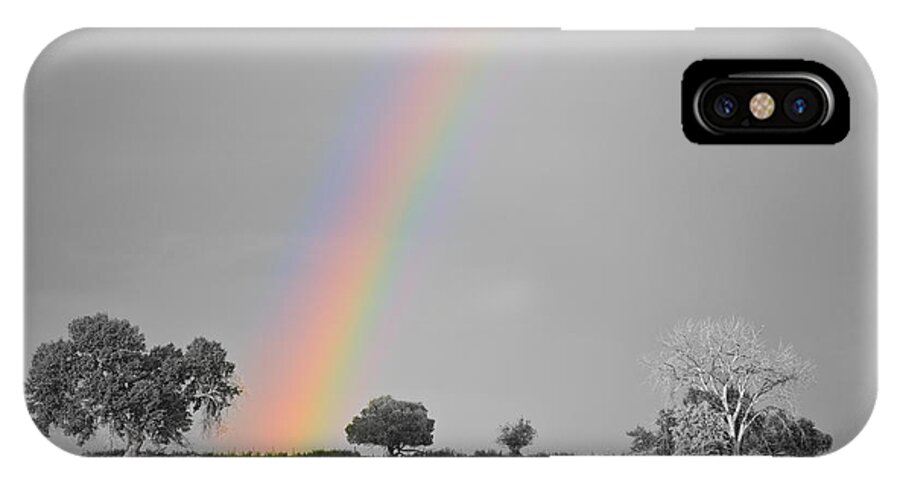Rainbows iPhone X Case featuring the photograph Chasing The Pot Of Gold BWSC by James BO Insogna