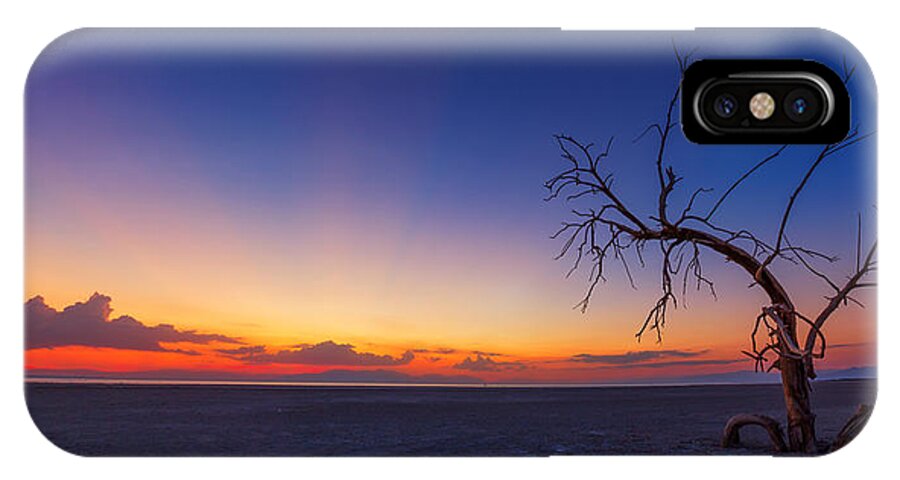 Salton Sea iPhone X Case featuring the photograph Chasing the sun by Tassanee Angiolillo