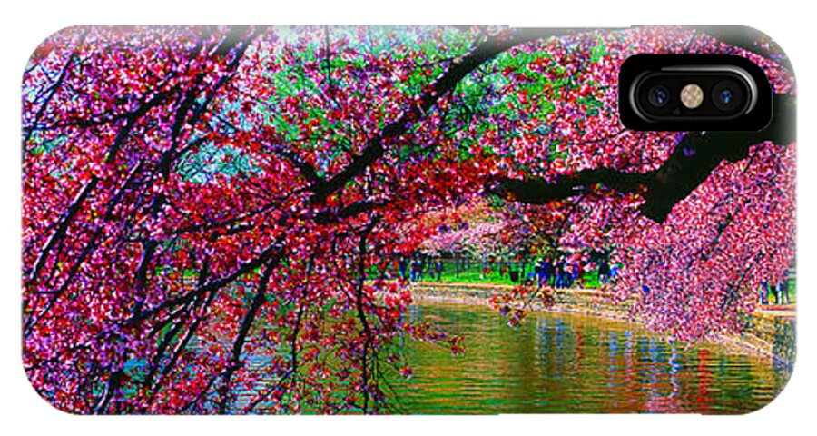 Cherry Blossom Festival iPhone X Case featuring the photograph Cherry blossom walk tidal basin at 17th street by Tom Jelen