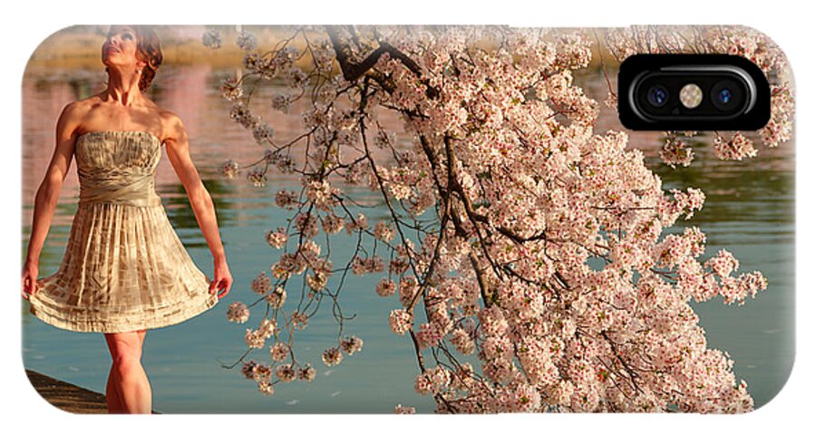 Architectural iPhone X Case featuring the photograph Cherry Blossoms 2013 - 082 by Metro DC Photography