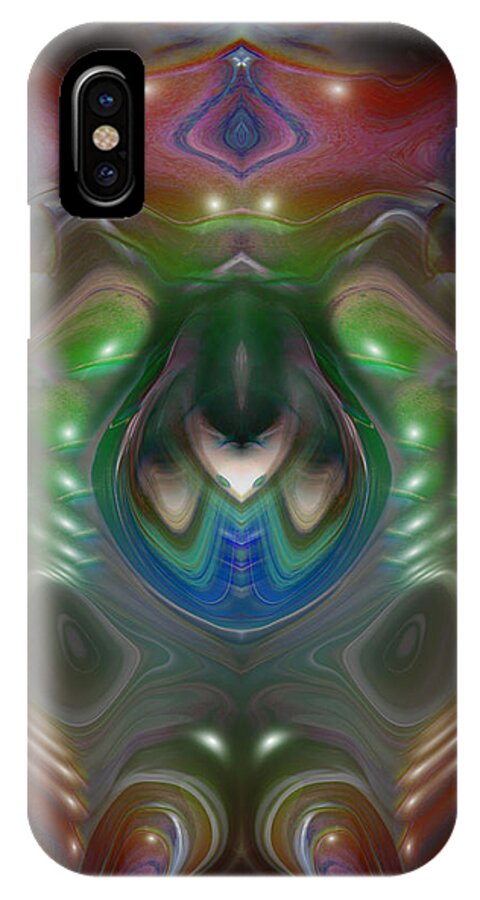 digital Art iPhone X Case featuring the digital art Cherub 5 by Otto Rapp