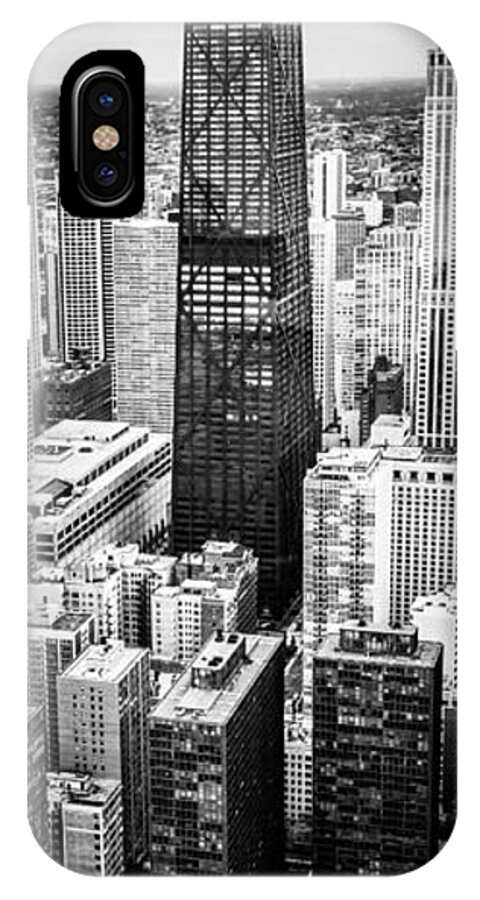 America iPhone X Case featuring the photograph Chicago Aerial Vertical Panoramic Picture by Paul Velgos
