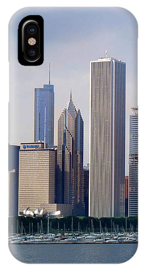 Chicago iPhone X Case featuring the photograph Chicago Panorama by Milena Ilieva
