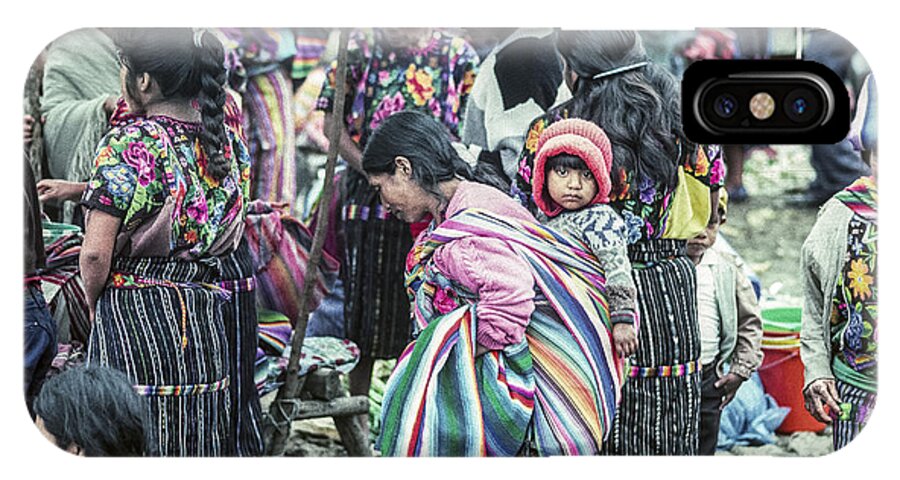 Chichicastenango iPhone X Case featuring the photograph Chichi Market by Tina Manley