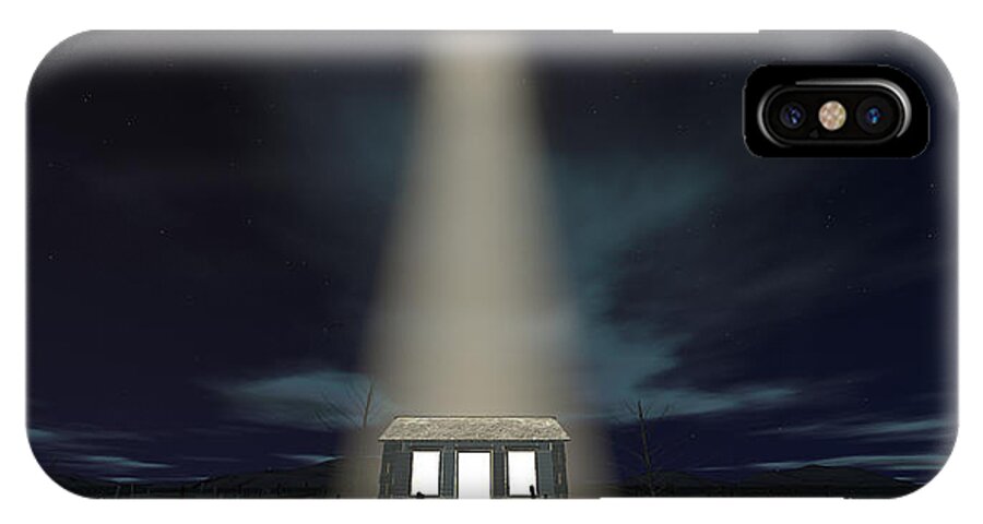 Nativity iPhone X Case featuring the digital art Chistmas Stable In Bethlehem by Allan Swart