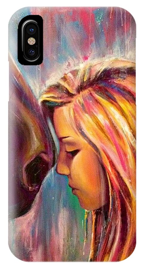  iPhone X Case featuring the painting Chrissy and Rusty by Robyn Chance
