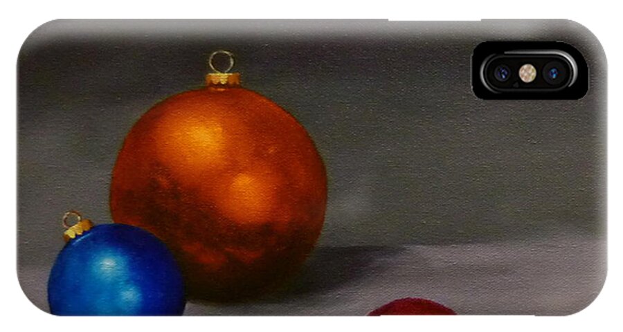 Christmas iPhone X Case featuring the painting Christmas Glow by Jo Appleby