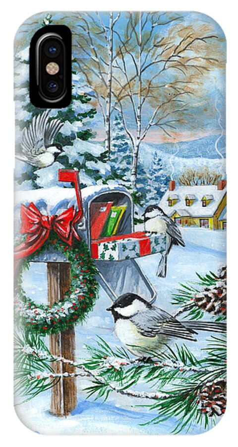 Mail iPhone X Case featuring the painting Christmas Mail by Richard De Wolfe