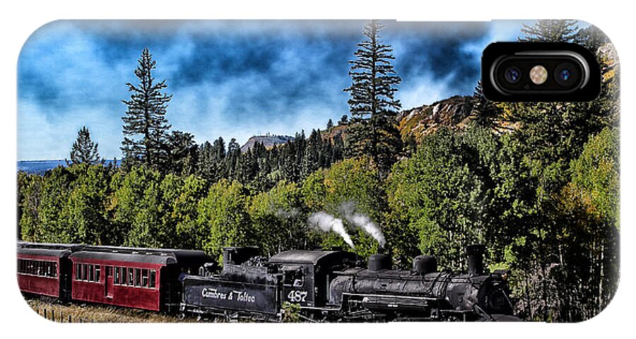 Cumbres-toltec Train iPhone X Case featuring the photograph Chugging Along by Jim McCain